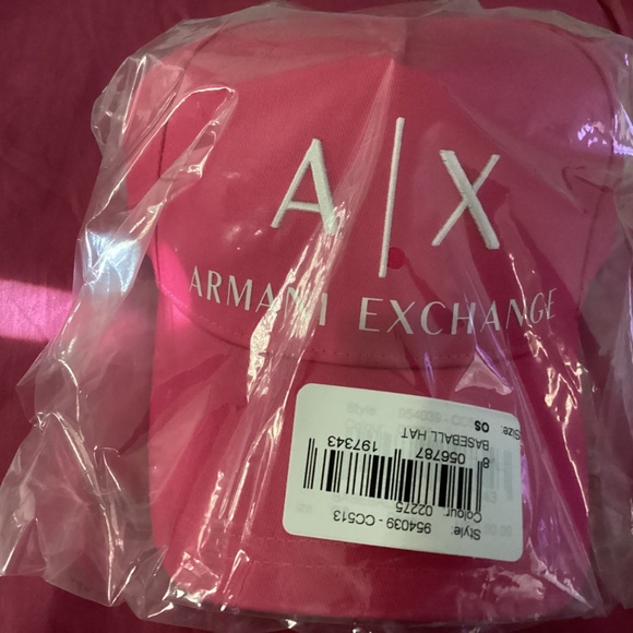 Pink Armani Exchange Logo Hat NWT main image 4